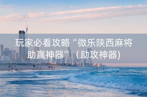玩家必看攻略“微乐陕西麻将助赢神器”（助攻神器)