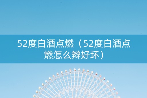 52度白酒点燃（52度白酒点燃怎么辫好坏）