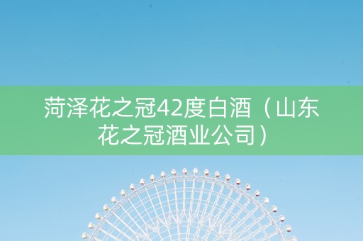 菏泽花之冠42度白酒（山东花之冠酒业公司）