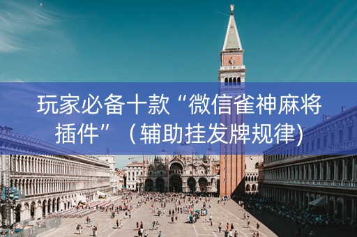 玩家必备十款“微信雀神麻将插件”（辅助挂发牌规律)