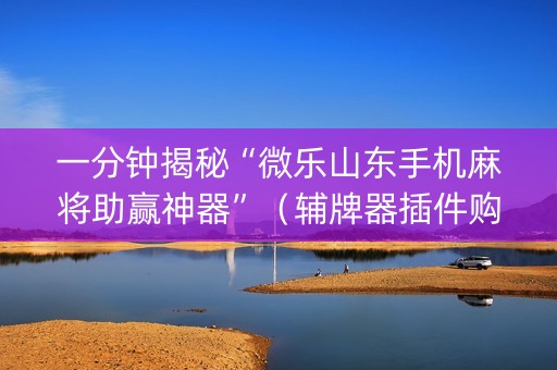 一分钟揭秘“微乐山东手机麻将助赢神器”（辅牌器插件购买)