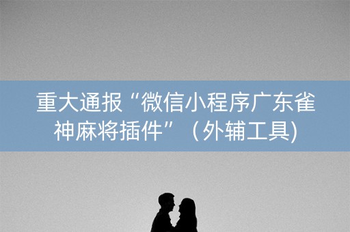 重大通报“微信小程序广东雀神麻将插件”（外辅工具)