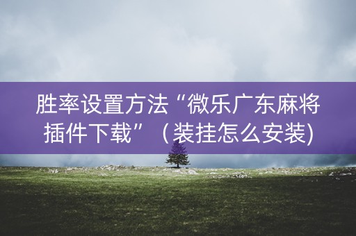 胜率设置方法“微乐广东麻将插件下载”（装挂怎么安装)