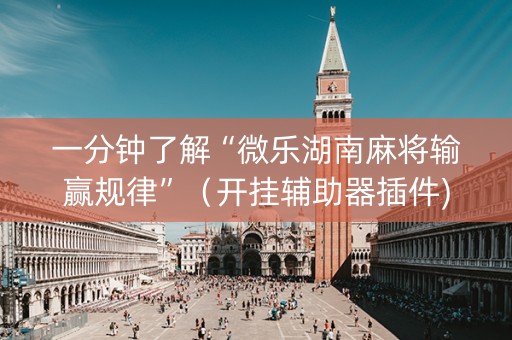 一分钟了解“微乐湖南麻将输赢规律”（开挂辅助器插件)