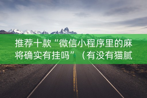 推荐十款“微信小程序里的麻将确实有挂吗”（有没有猫腻)