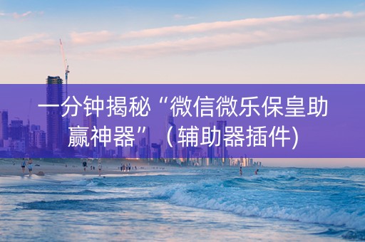 一分钟揭秘“微信微乐保皇助赢神器”（辅助器插件)