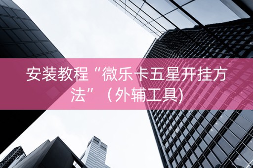安装教程“微乐卡五星开挂方法”（外辅工具)