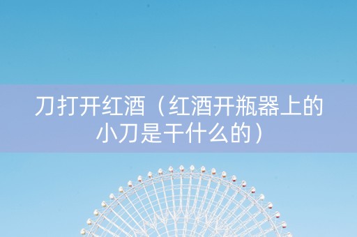 刀打开红酒（红酒开瓶器上的小刀是干什么的）