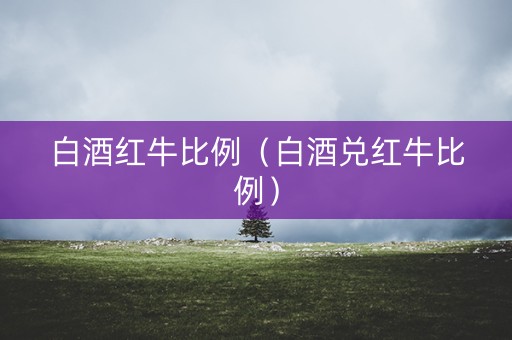 白酒红牛比例（白酒兑红牛比例）
