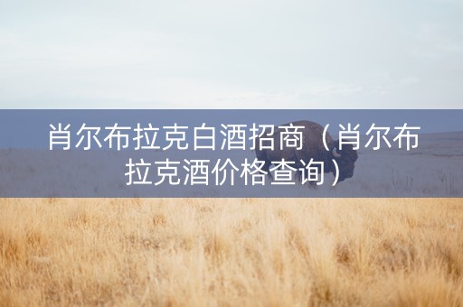 肖尔布拉克白酒招商（肖尔布拉克酒价格查询）