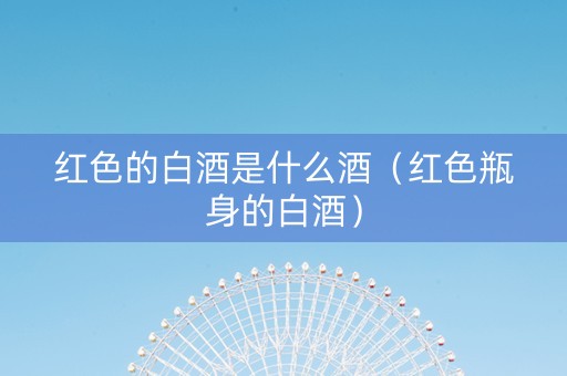 红色的白酒是什么酒（红色瓶身的白酒）