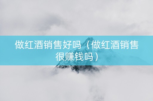 做红酒销售好吗（做红酒销售很赚钱吗）