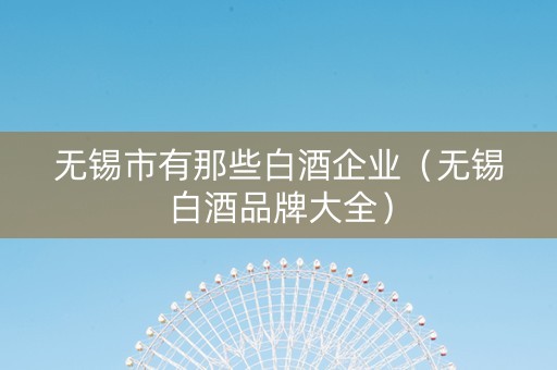 无锡市有那些白酒企业（无锡白酒品牌大全）