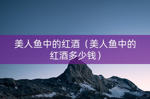 美人鱼中的红酒（美人鱼中的红酒多少钱）