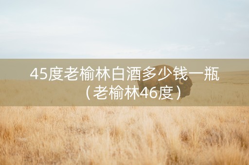 45度老榆林白酒多少钱一瓶（老榆林46度）