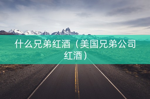 什么兄弟红酒（美国兄弟公司红酒）