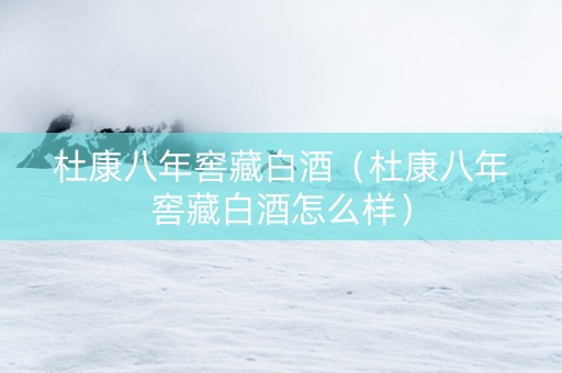杜康八年窖藏白酒（杜康八年窖藏白酒怎么样）