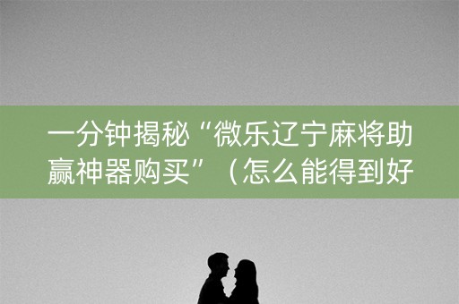 一分钟揭秘“微乐辽宁麻将助赢神器购买”（怎么能得到好牌)