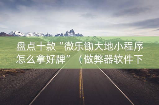盘点十款“微乐锄大地小程序怎么拿好牌”（做弊器软件下载)