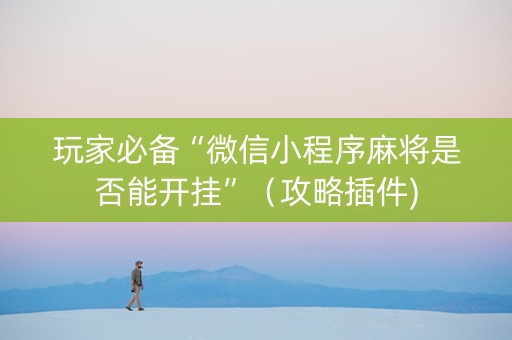 玩家必备“微信小程序麻将是否能开挂”（攻略插件)