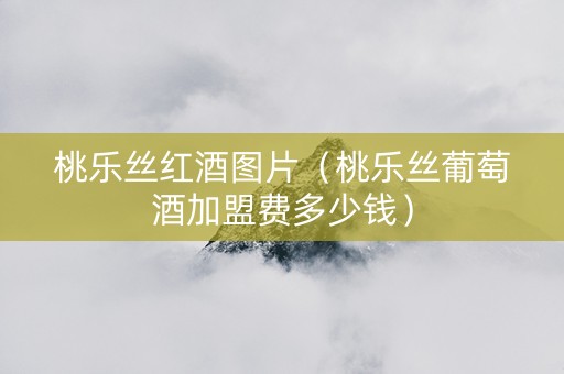 桃乐丝红酒图片（桃乐丝葡萄酒加盟费多少钱）