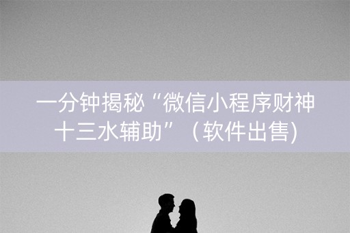 一分钟揭秘“微信小程序财神十三水辅助”（软件出售)