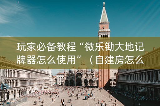 玩家必备教程“微乐锄大地记牌器怎么使用”（自建房怎么拿好牌)