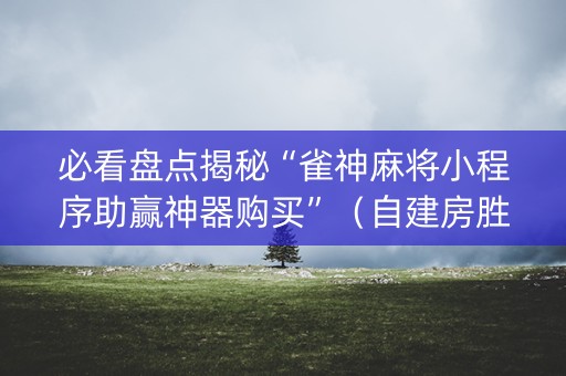 必看盘点揭秘“雀神麻将小程序助赢神器购买”（自建房胜负规律)