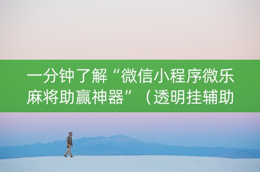 一分钟了解“微信小程序微乐麻将助赢神器”（透明挂辅助器)