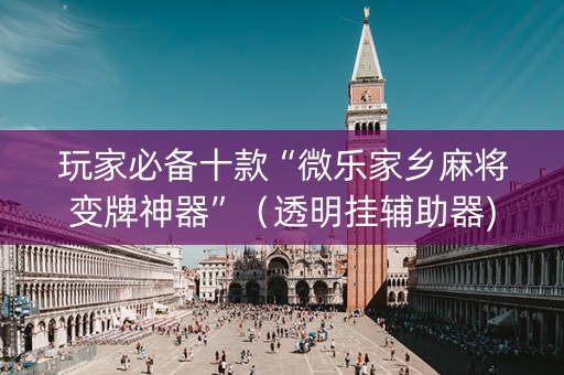 玩家必备十款“微乐家乡麻将变牌神器”（透明挂辅助器)