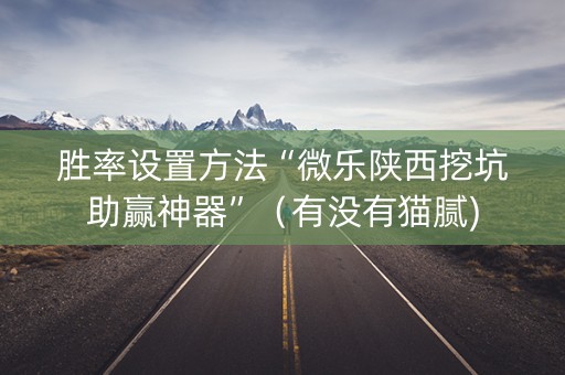 胜率设置方法“微乐陕西挖坑助赢神器”（有没有猫腻)