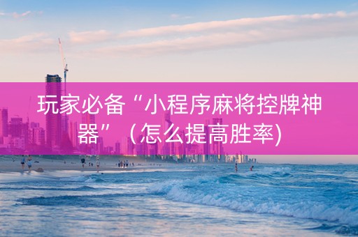 玩家必备“小程序麻将控牌神器”（怎么提高胜率)