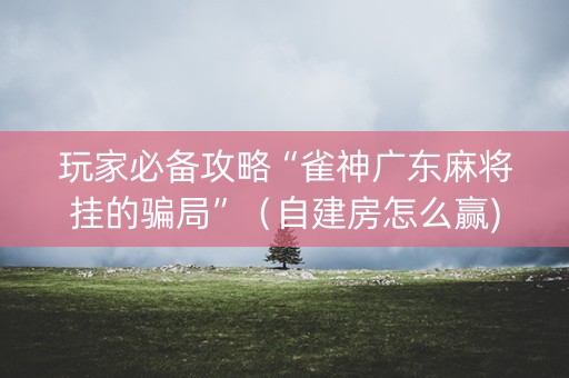 玩家必备攻略“雀神广东麻将挂的骗局”（自建房怎么赢)