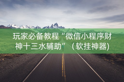 玩家必备教程“微信小程序财神十三水辅助”（软挂神器)