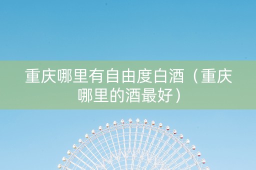 重庆哪里有自由度白酒（重庆哪里的酒最好）