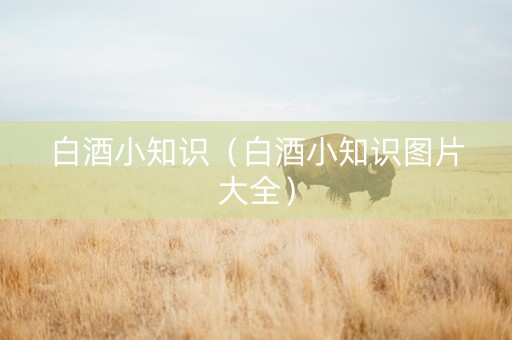 白酒小知识（白酒小知识图片大全）