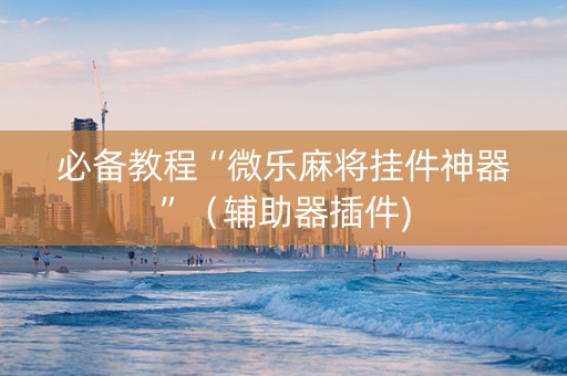 必备教程“微乐麻将挂件神器”（辅助器插件)