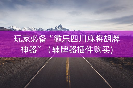 玩家必备“微乐四川麻将胡牌神器”（辅牌器插件购买)