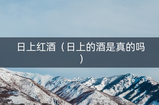 日上红酒（日上的酒是真的吗）