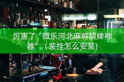 厉害了“微乐河北麻将胡牌神器”（装挂怎么安装)