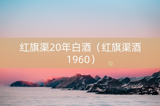 红旗渠20年白酒（红旗渠酒1960）