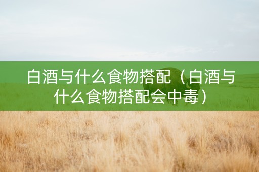 白酒与什么食物搭配（白酒与什么食物搭配会中毒）
