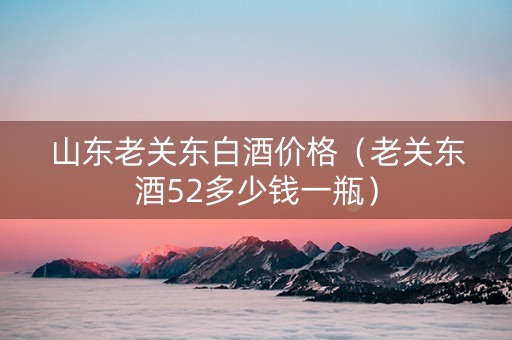 山东老关东白酒价格（老关东酒52多少钱一瓶）