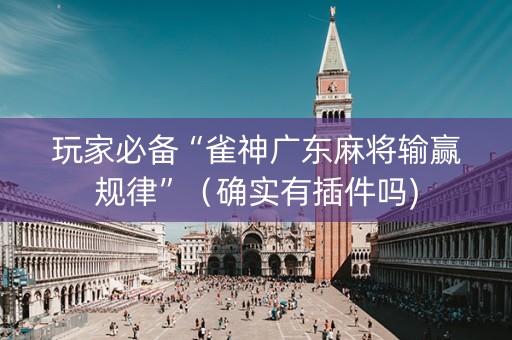 玩家必备“雀神广东麻将输赢规律”（确实有插件吗)