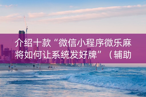 介绍十款“微信小程序微乐麻将如何让系统发好牌”（辅助器通用版)