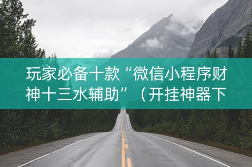 玩家必备十款“微信小程序财神十三水辅助”（开挂神器下载)