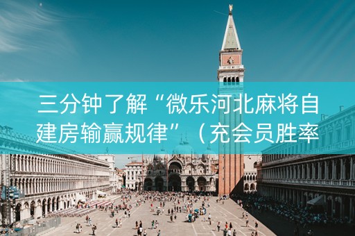 三分钟了解“微乐河北麻将自建房输赢规律”（充会员胜率高)