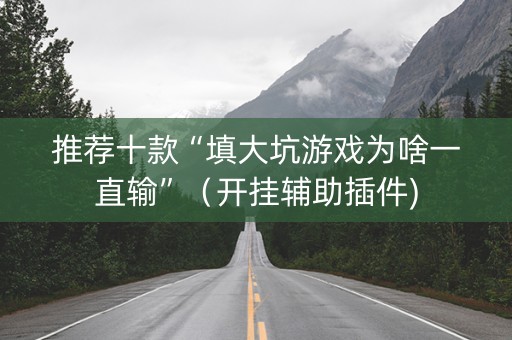 推荐十款“填大坑游戏为啥一直输”（开挂辅助插件)