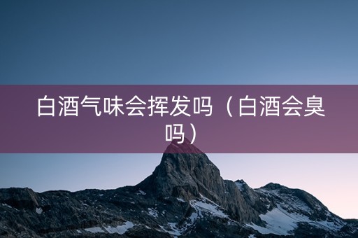 白酒气味会挥发吗（白酒会臭吗）