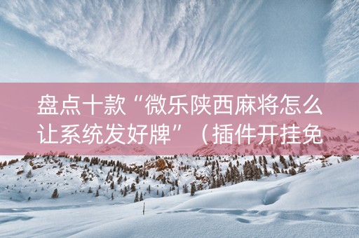 盘点十款“微乐陕西麻将怎么让系统发好牌”（插件开挂免费AI)